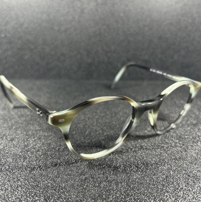 NEW Ray Ban Eyeglasses RB5430 8356 Bernard Gray Green Striped 49-21-145 Round gallery