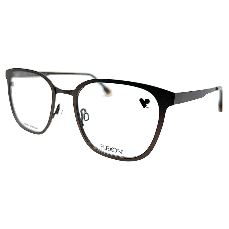 FLEXON – 1005 MAG 210 53/19/145 – BROWN – NEW Authentic EYEGLASSES W/ SUN CLIP