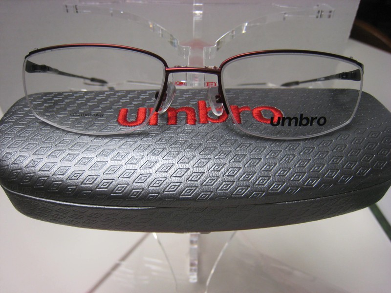 UMBRO EYEGLASSES FRAME CRUSADERS RED 50-18-135 DEMO WITH GENERIC CASE