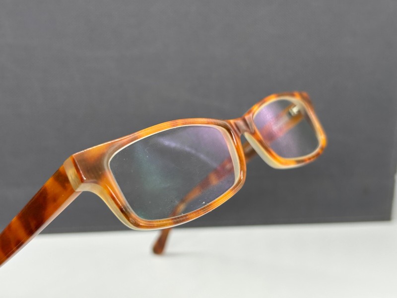 Wollenweber Horn Eyeglasses Frames woman men Brown Angular 3208 Kashmir Large Np