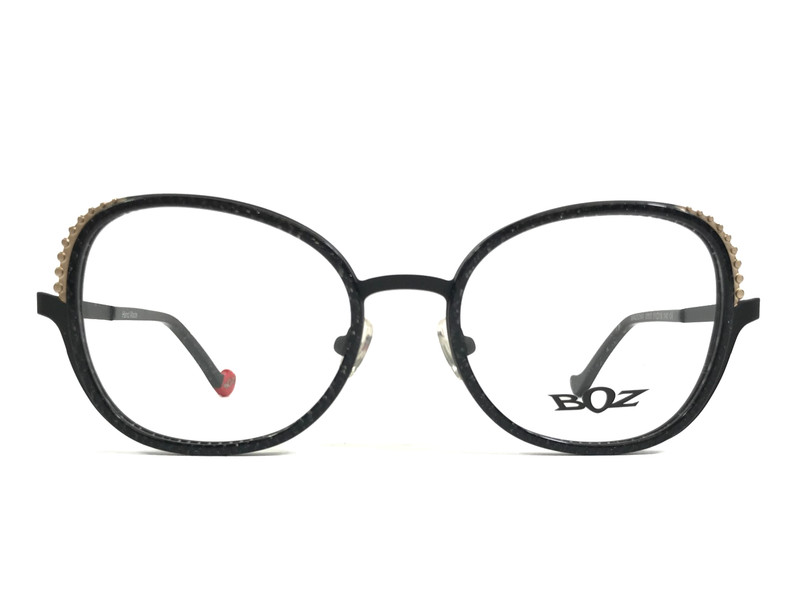 J.F. Rey Eyeglasses Frames MADONA 0505 Beautiful Black Satin Gold 51-18-140