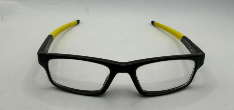 OAKLEY FRAMES ONLY EYEGLASSES CROSSLINK OX8037-1852 BLACK YELLOW 52-18-135 gallery