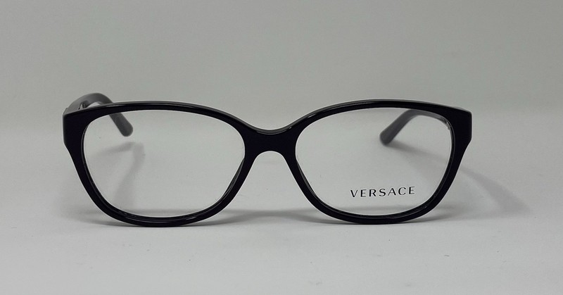 Versace Mod. 3189-B 5066 Brown Eyeglasses. Silver Logo on Temple. Size 54-15-140