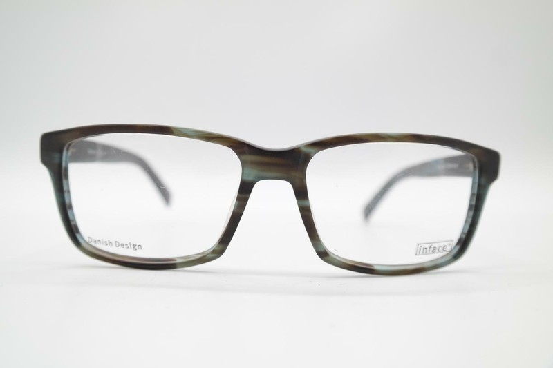 Inface IF9316-723 Brown Green Oval Glasses Eyeglass Frame Eyeglasses New