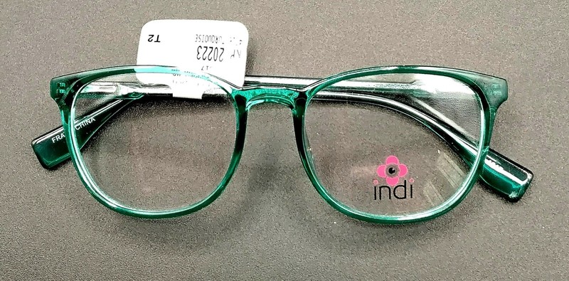KIDS Indi Eyeglasses Frames KP20223 Crystal Turquoise 47-16-130 NWT $99.95