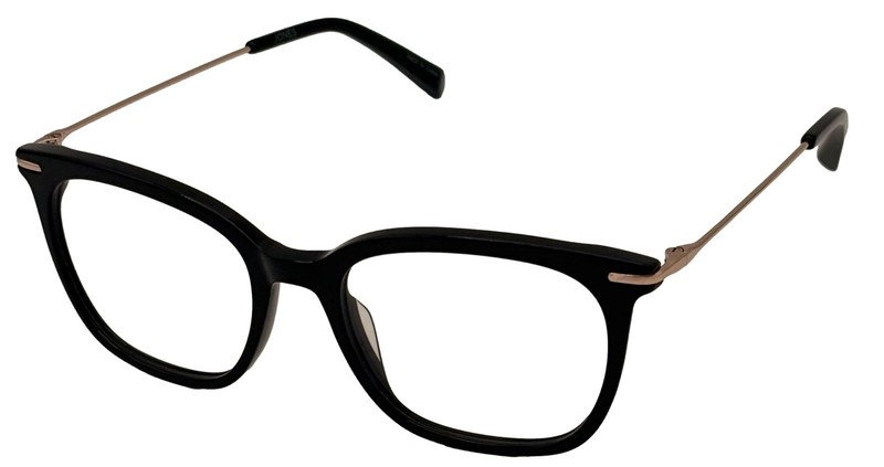 Jones New York Purple Black Mens Plastic Rectangle Eyewear Frame, J240. 49mm