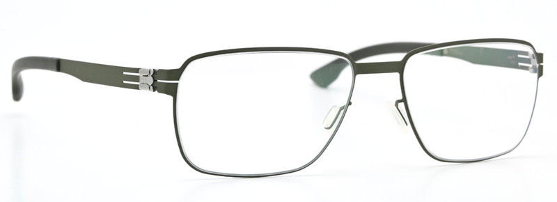 Ic! Berlin Glasses Frame Juan P. Moss Olive Green Matt Rectangular Easy Flexible