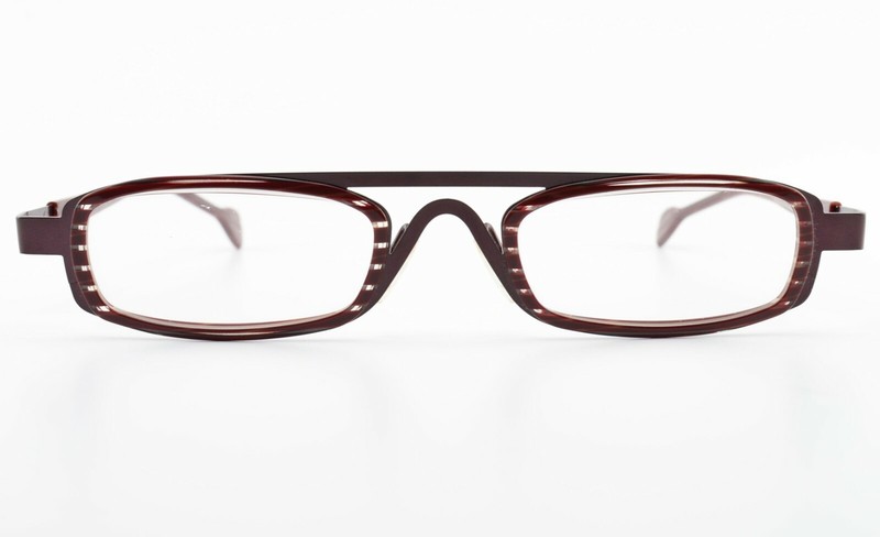 THEO BELGIUM Glasses Frame Reading Albert 177 Steel Acetate Victoria Red Shine gallery