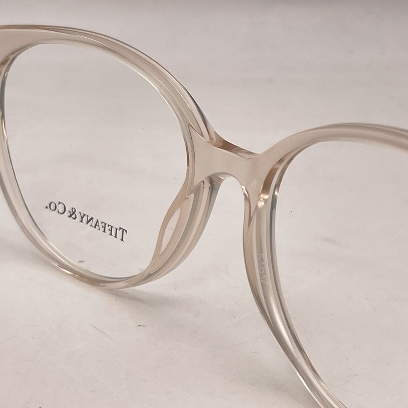 Tiffany & Co Womens Round Phantos Thin Eyeglasses TF2209 Transparent Nude gallery