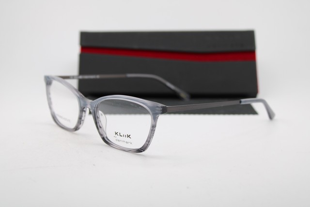 NEW KLIIK DENMARK 664 S403 GREY HORN AUTHENTIC EYEGLASSES 49-16