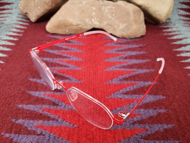 LOOL "Vector RD" Red Titanium Eyeglasses 48□20 140mm With Case Made In Spain gallery