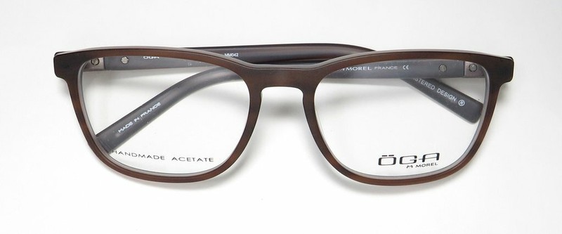 OGA Morel 8315O Brown MM042 Plastic Wide Eyeglasses Frame 57-19-145 France 83150