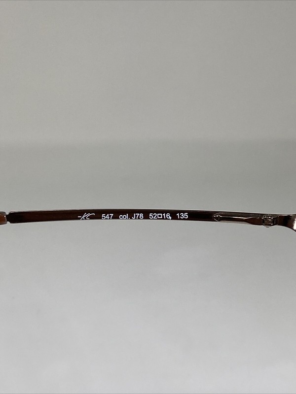 KENNETH COLE NEW YORK KC547 J78 NOS Italy Brown Eyeglasses Frame 52-16-135 gallery