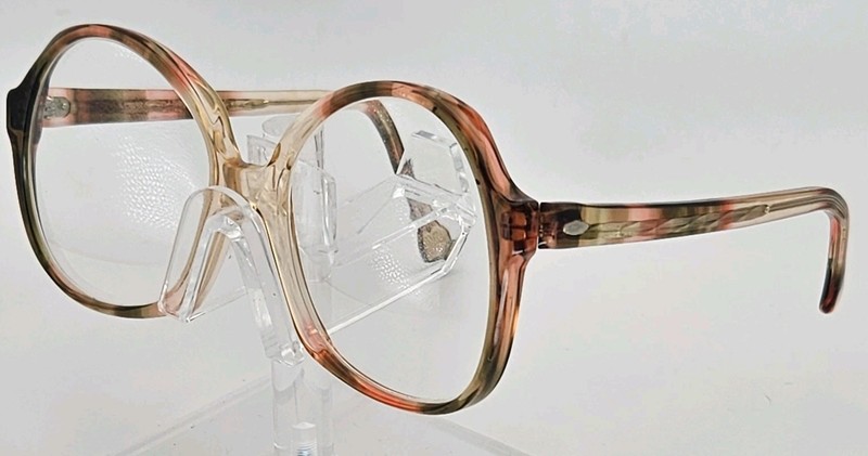 Vintage 70s 80s Barbados 5 1/2 Round Eyeglass Frames Only Multicolor Womens R3