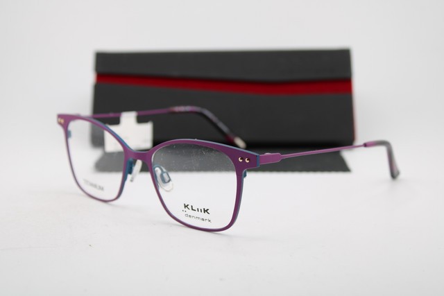 NEW KLIIK DENMARK 781 M108 TEAL PURPLE GOLD GUNMETAL AUTHENTIC EYEGLASSES 46-16