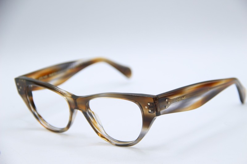 CELINE CL 50040I 055 BROWN GREY HORN AUTHENTIC FRAMES EYEGLASSES 50-16