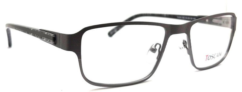 Men's Textured Rectangular Metal Frame: Acetate Temples T 2093 DG 54-18-140 gallery