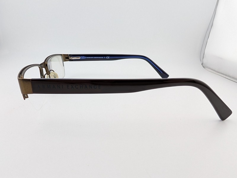 Armani Exchange Eyeglasses, Frames Only, AX 1015 6069, 52-17-140, Brass/Black gallery