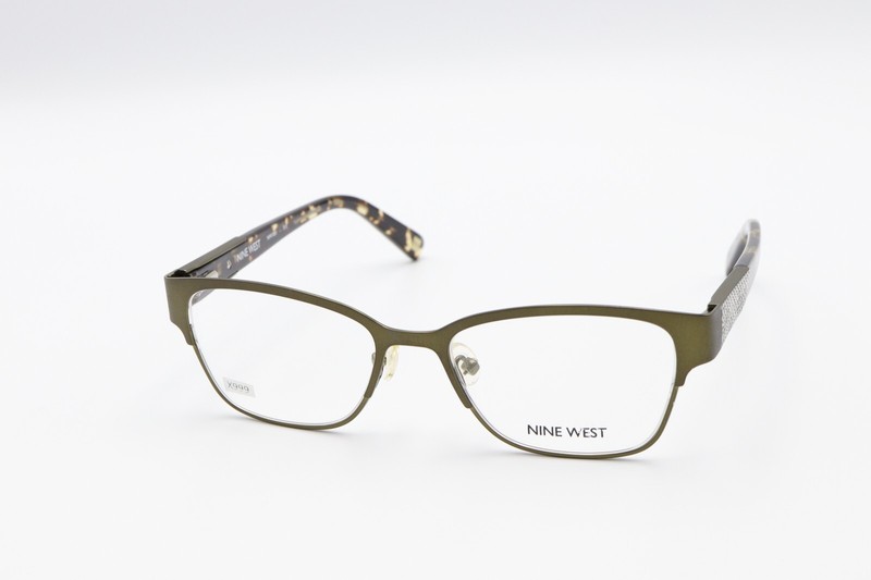 NINE WEST NW1051 313 Satin Olive/Tortoise 48-17-135 Eyeglass Frames Flex X999