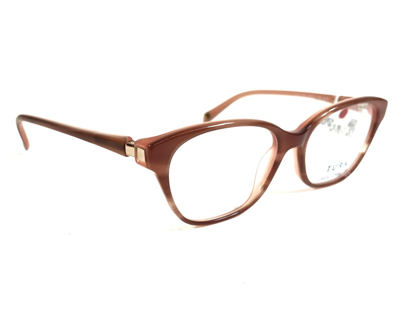 Tura by Lara Spencer Eyeglasses Frames LS114 BLS Blush Pink Brown Horn 53-16-135 gallery