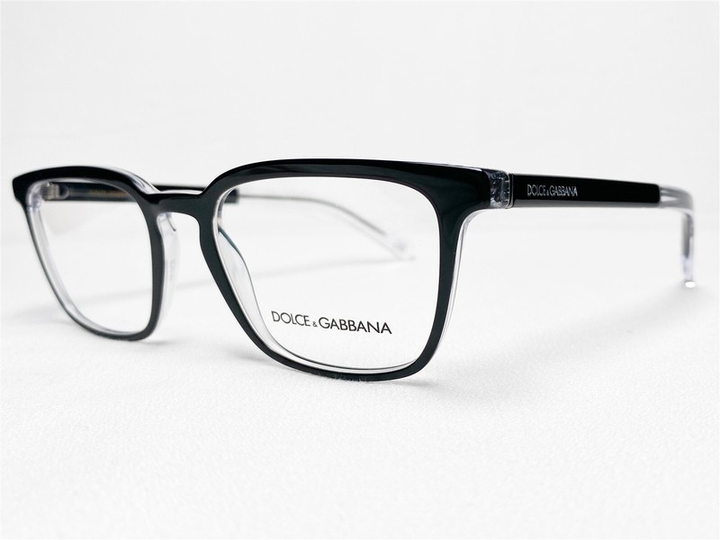 NEW Dolce & Gabbana DG3307 675 Top Black On Crystal Eyeglasses Frames 53/19~145 gallery