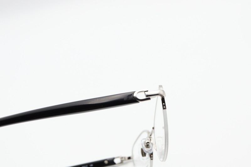 DKNY DY 5644 1002 Shiny Silver/Black 53-17-135 Half Rim Eyeglass Frames R442 gallery