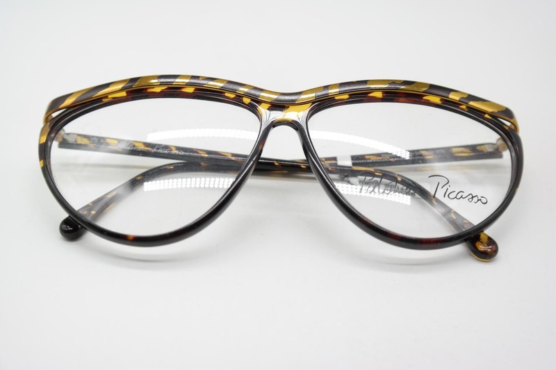 Vintage Glasses Paloma Picasso 3753 10 Gold Brown Oval Eyeglass Frame gallery