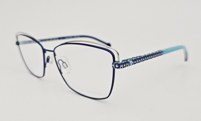 Coco Song Eyeglasses NEW CV 189 Honest Soul Color 2 Blue Size 53 Cat Eye