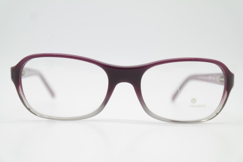 Framers Audrey S. 114 Violet Transparent Oval Glasses Frame New