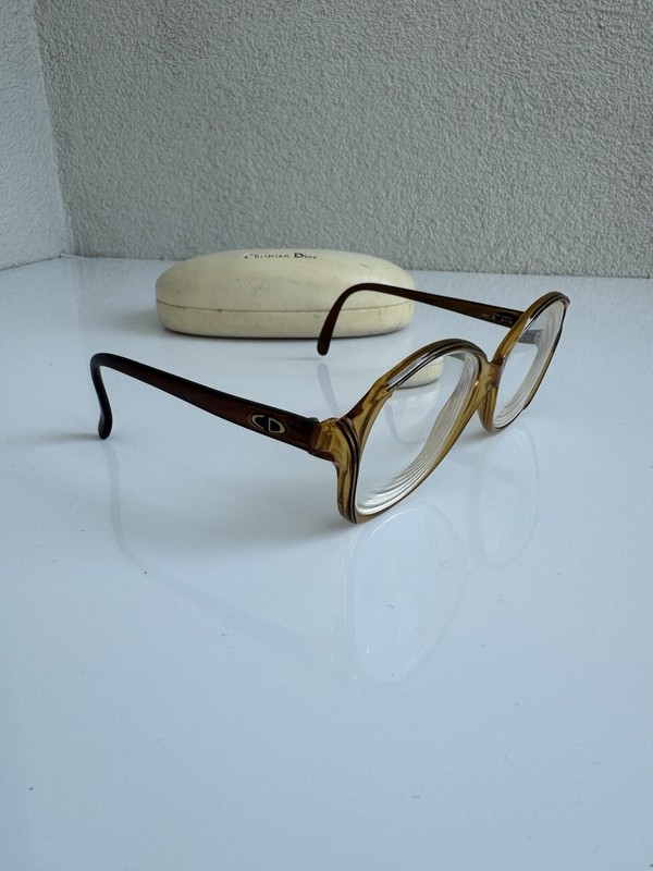 Vintage Christian Dior Eyeglasses Frames Acetate Oval Round Optical Germany