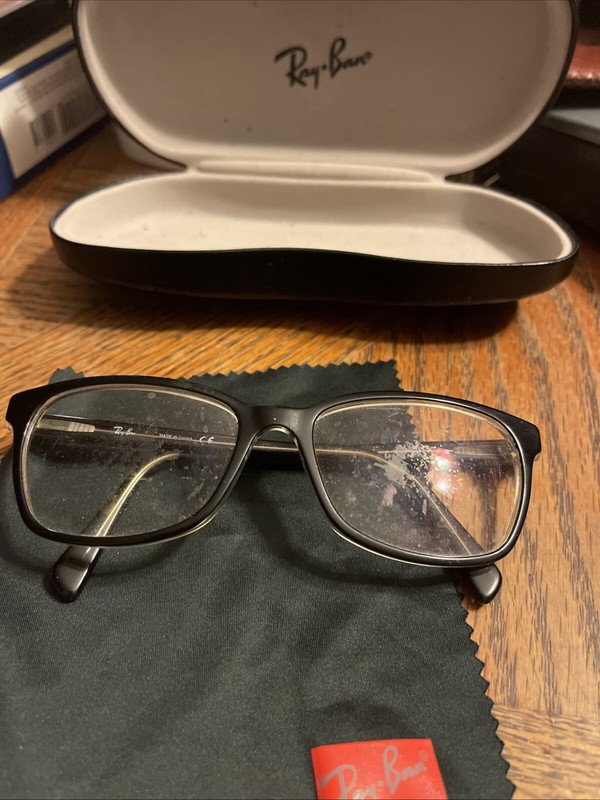 Ray Ban RB 5362 2034 Cat Eye Black Crystal Eyeglasses Frame 54-17-140