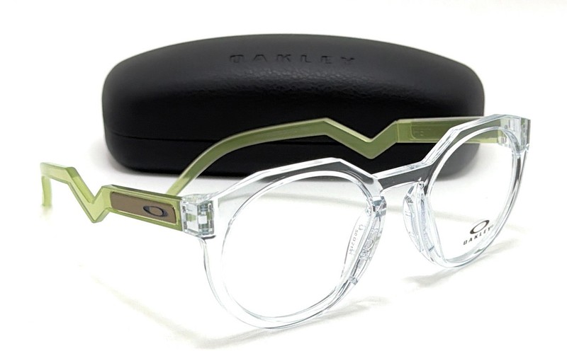 Oakley HSTN RX OX8139-0750 Polished Clear Round Unisex Eyeglass Frames 50-21-140