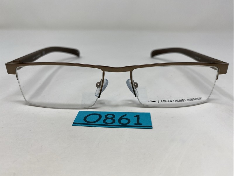 La Tilde T4 1003 SATIN TAUPE 54-17-135 Brown Half Rim Eyeglasses Frame O861 gallery