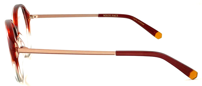 VOLTE FACE SISLEY 6005 GRADIENT ORANGE/GOLD TEMPLES AUTHENTIC EYEGLASSES 53-16 gallery