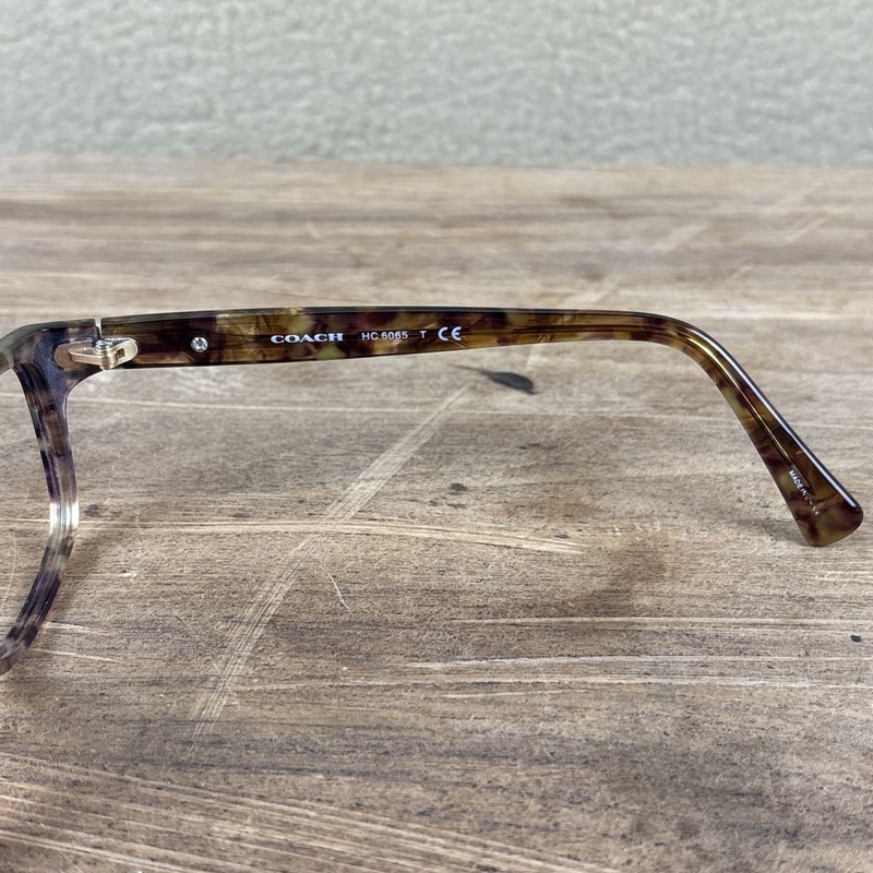 Coach HC6065 5287 Eyeglasses Confetti Light Brown Square FRAMES ONLY 51-17-135 gallery