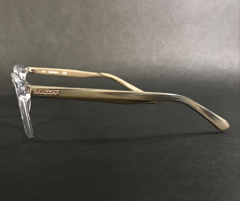 Dragon Eyeglasses Frames DR2026 971 Clear Beige Square Full Rim 53-19-145 gallery