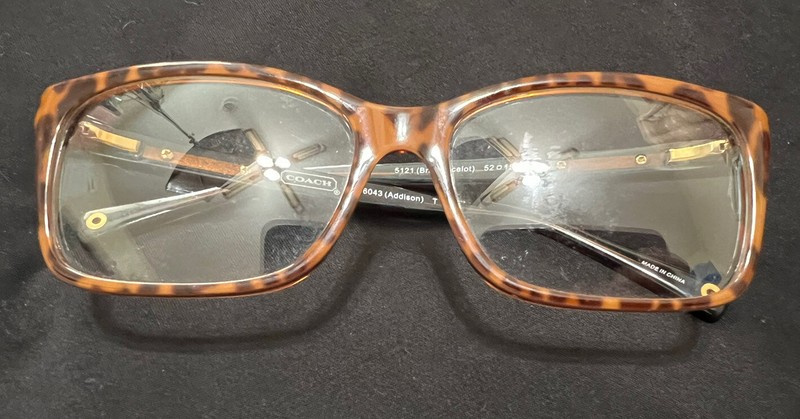 COACH NEW YORK ADDISON HC6043 5121 Brown Ocelot Eyeglasses Frame 52-15-135