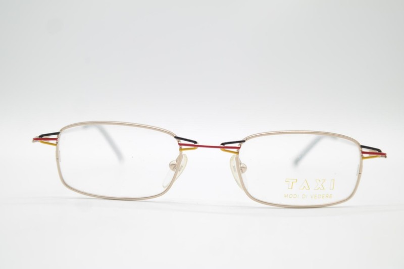 Vintage Taxi M-17 Multicolored Square Glasses Frame Eyeglasses NOS