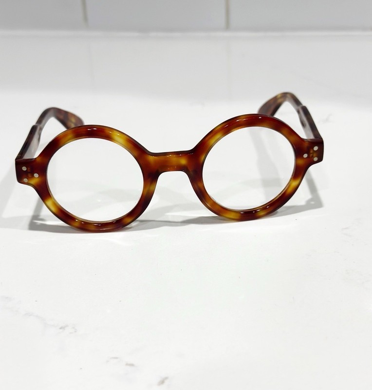 Anglo American Optical DBYE 180E Tortoise Frame Only Eyeglasses England EUC gallery