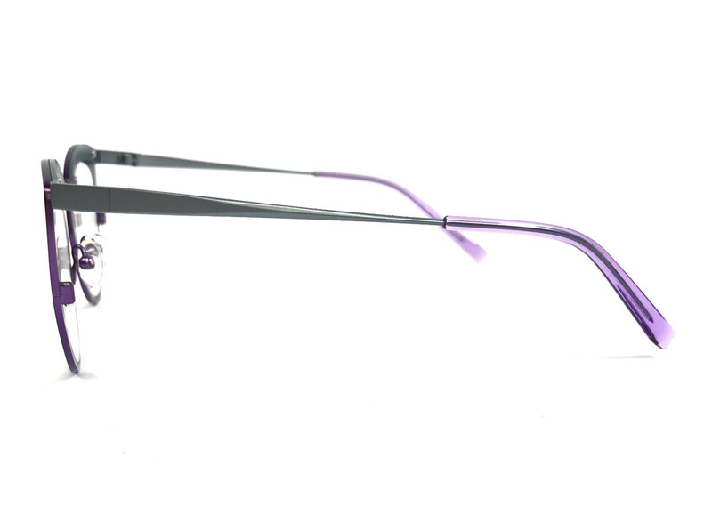Tom Davies Eyeglasses Frames TD782 Col. 2354 Matte Purple Silver 49-19-140 gallery
