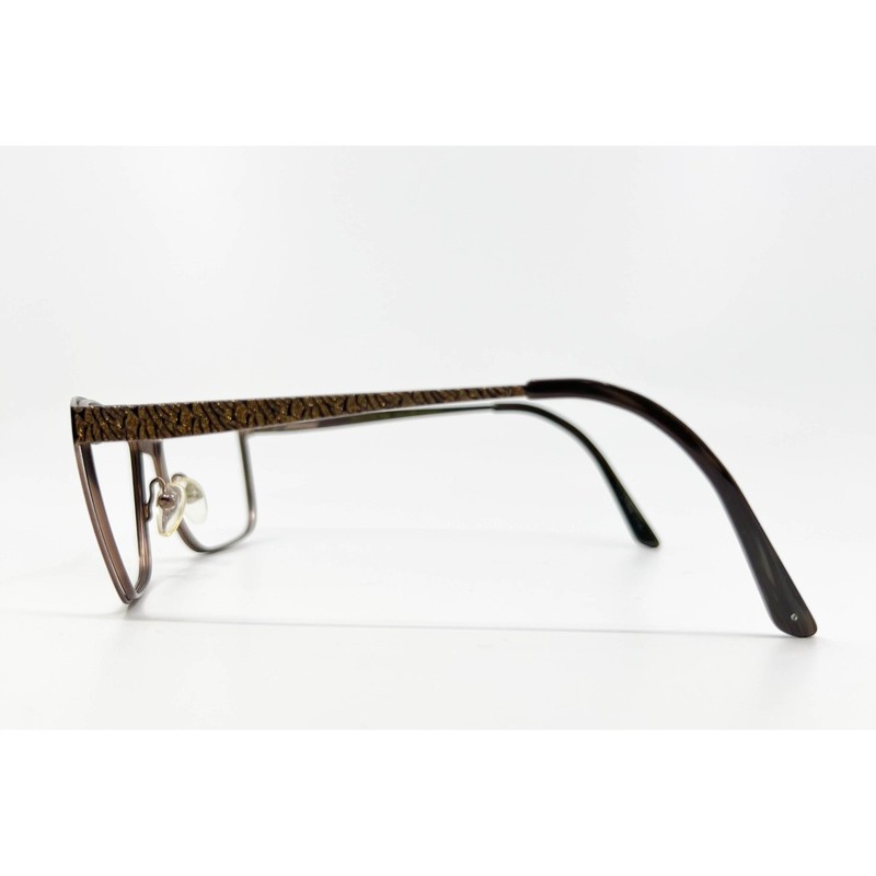 Jill Stuart Eyeglasses Women Brown JS 326-1 Textured Temple 52-16-135 gallery