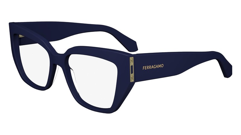 New Salvatore Ferragamo SF-2972 414 Blue Navy Eyeglasses 54/16/140