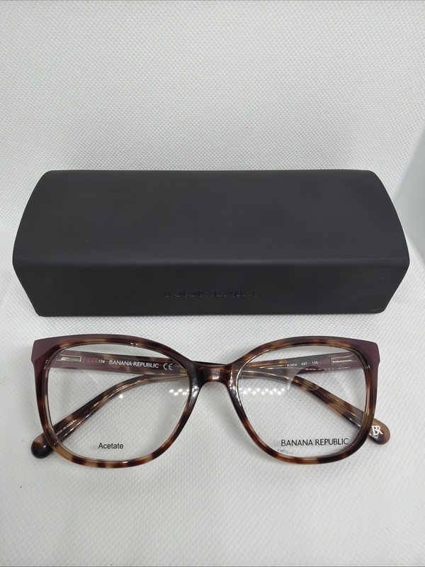 Banana Republic Kimia Eyeglasses 0497 Pink Havana Black 52mm New 100% Authentic
