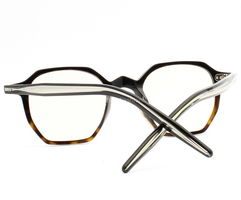 Oliver Peoples Gio Ponti-5 Eyeglasses Clip-On Sunglass Black Brown Havana w/case gallery