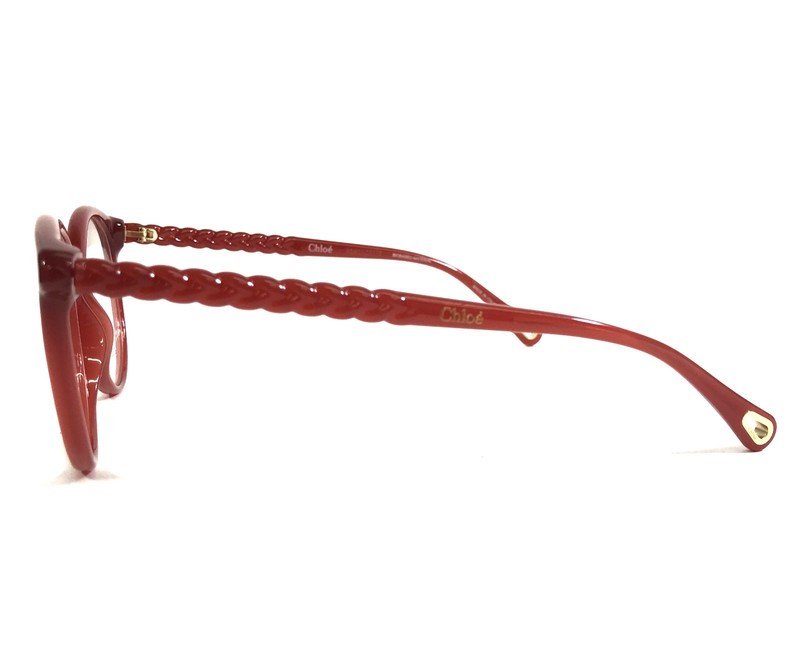 Chloe Eyeglasses Frames CH0006O 008 Polished Red Round Full Rim 52-17-145 gallery