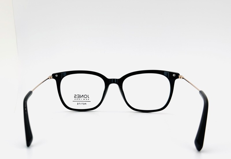 JONES NEW YORK J240 BLACK Black Gold Square Full Rim Eyeglasses 49-18-135 B:39  gallery