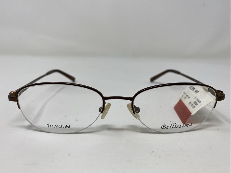 Bellissima BL 115 TAUPE 53-18-135 Metal Half Rim Eyeglasses Frame (745