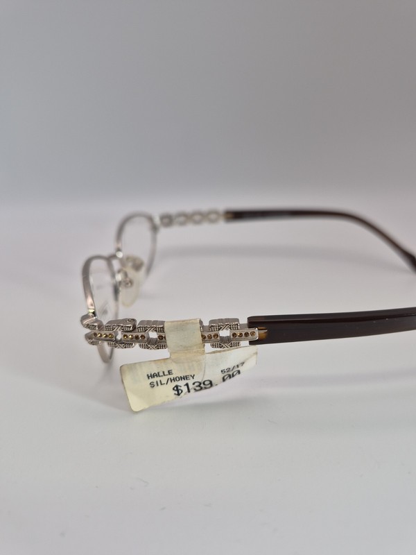 Wittnauer Eyeglasses Frames Halle, 52-17-135 Metal Silver/Honey gallery
