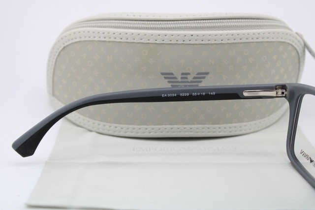 NEW EMPORIO ARMANI EA 3034 5229 MATTE BLACK GREY AUTHENTIC EYEGLASSES 55-16 gallery