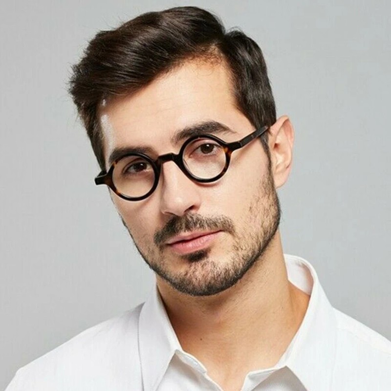 Acetate Round Black Eyeglasses Women Men Retro Japanese Glasses Frames gallery